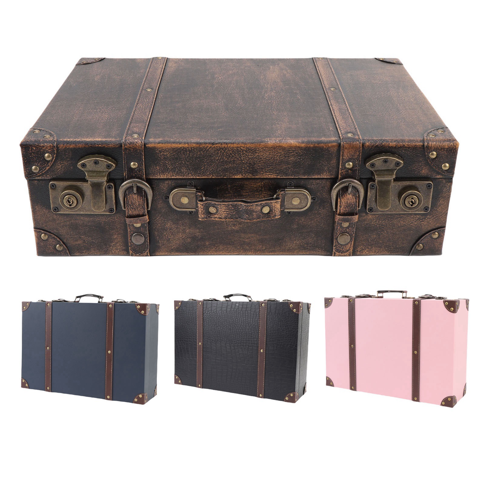Maleta Vintage Estilo Viagem,  - Retro Vintage Trunk Suitcase avaliação e preço