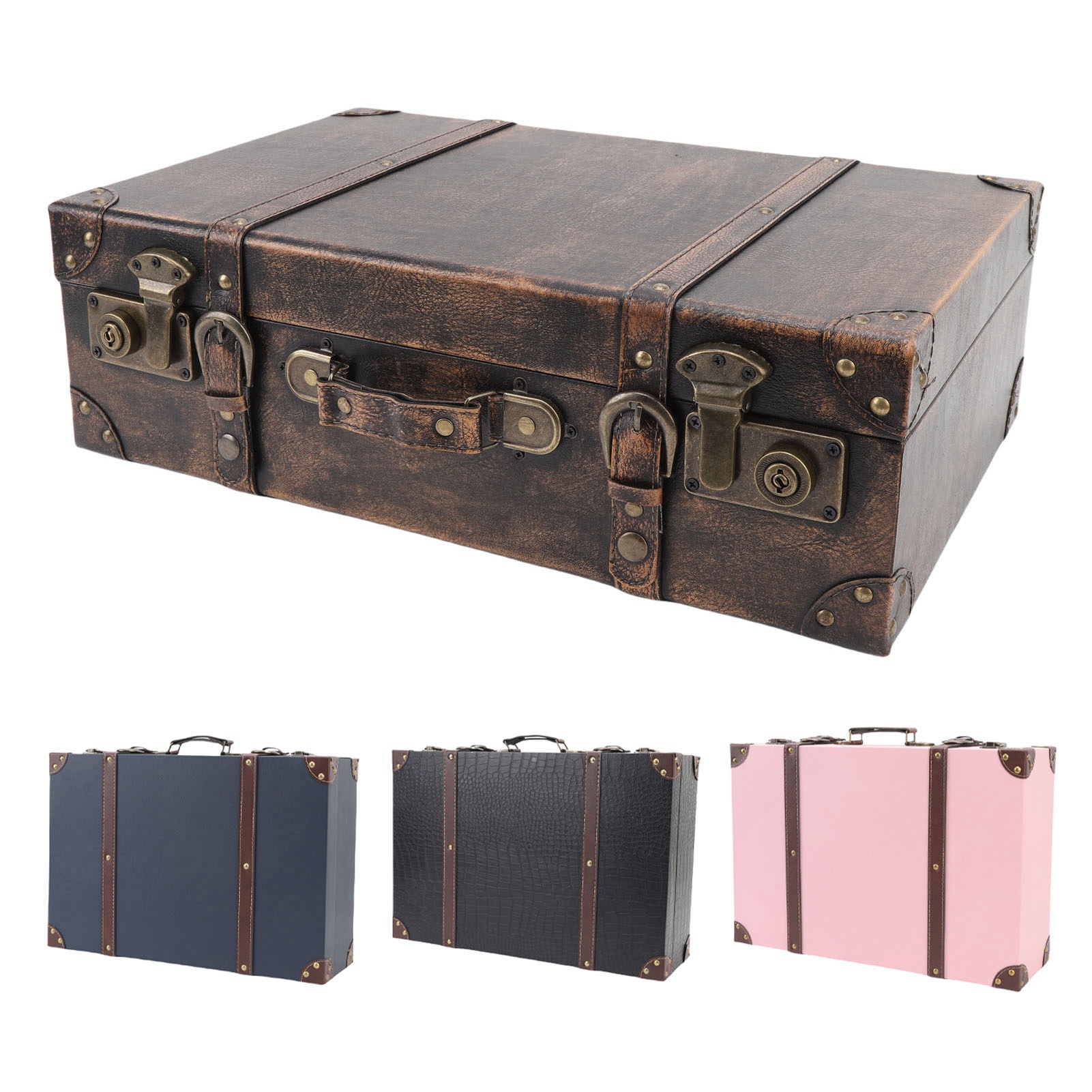 Maleta Vintage Estilo Viagem,  - Retro Vintage Trunk Suitcase avaliação e preço