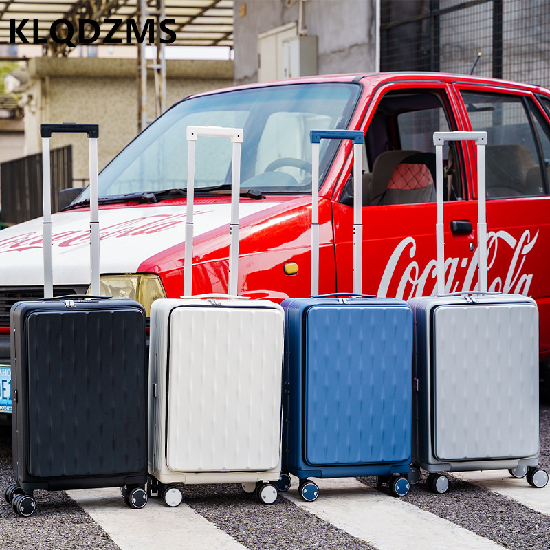 Klqdzms bagagem de viagem aber - Front Opening Laptop Luggage 24 Inch avaliação e preço
