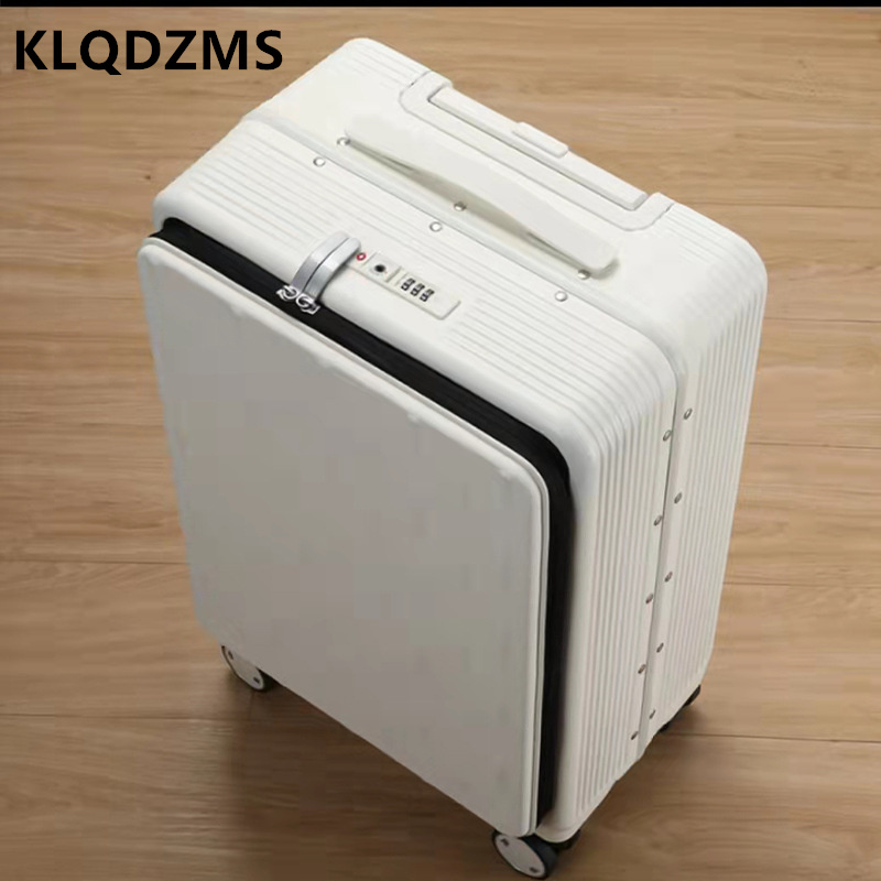 Klqdzms bagagem de viagem aber - Front Opening Laptop Luggage 24 Inch avaliação e preço