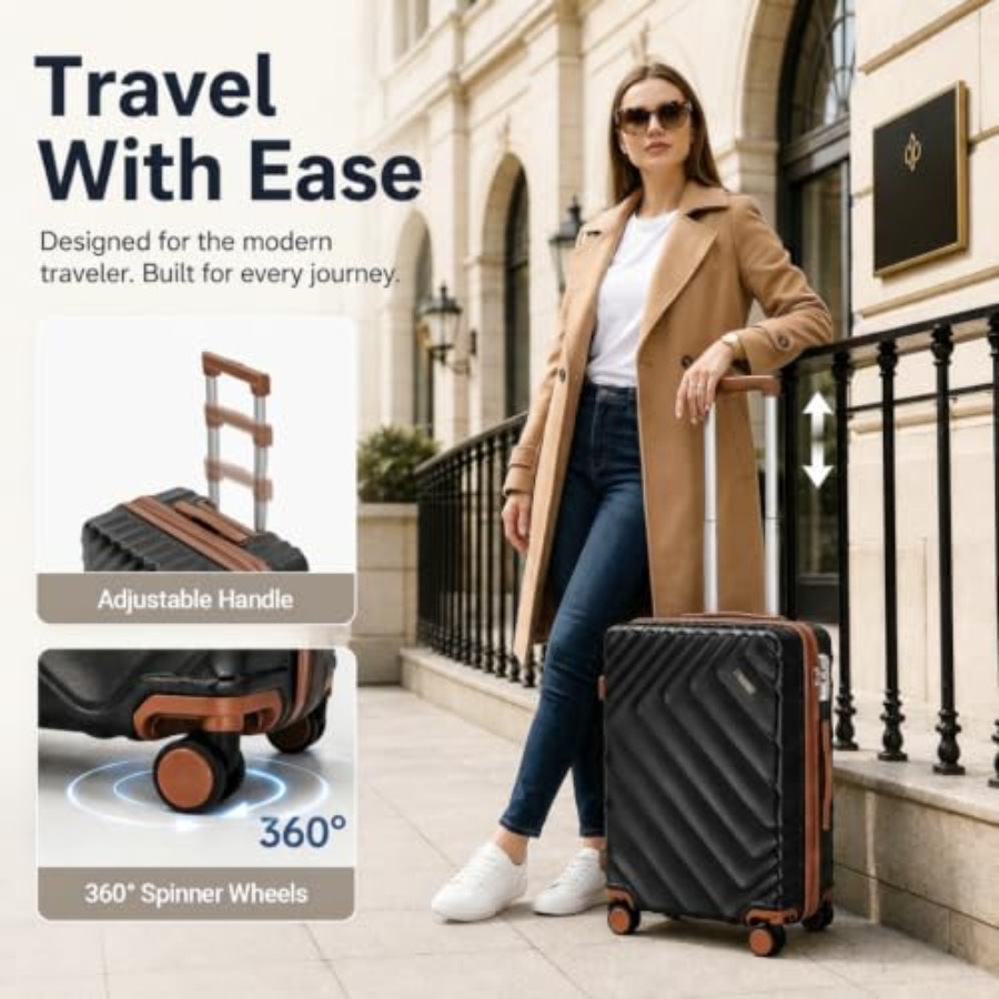 Conjunto de 6 Peças de Malas R - Expandable Hard Shell Luggage Set avaliação e preço