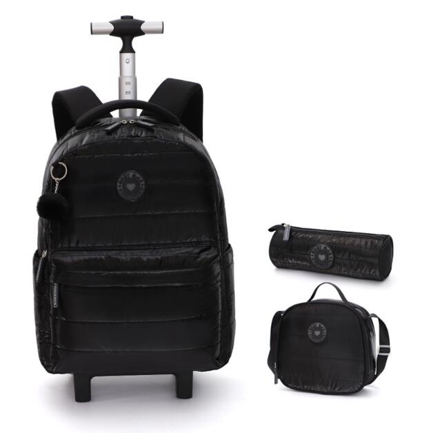 Mochila escolar com rodinhas d - Foldable Rolling Luggage Bag avaliação e preço