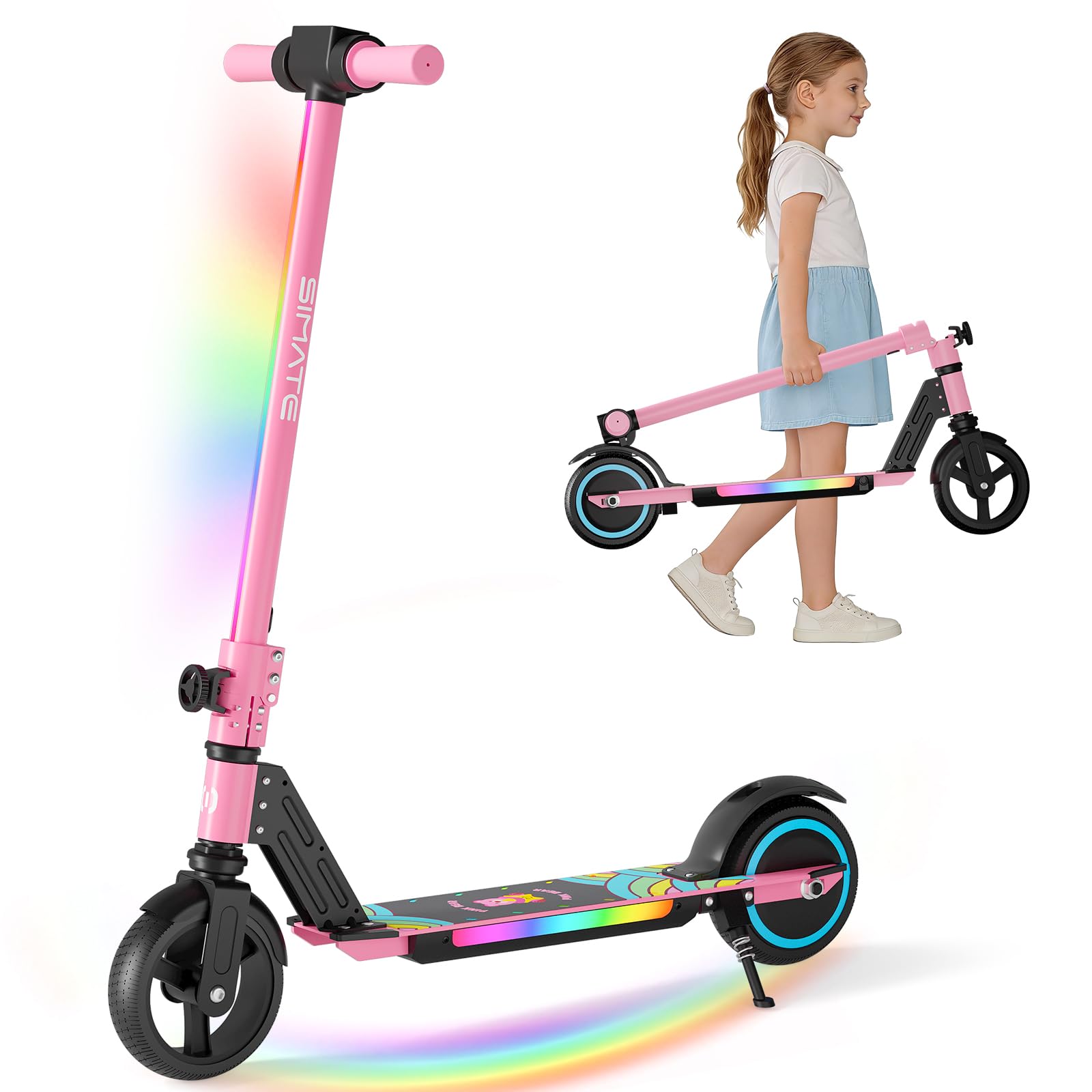 Scooter Elétrico SIMATE para C - Kids Ride On Suitcase Scooter avaliação e preço