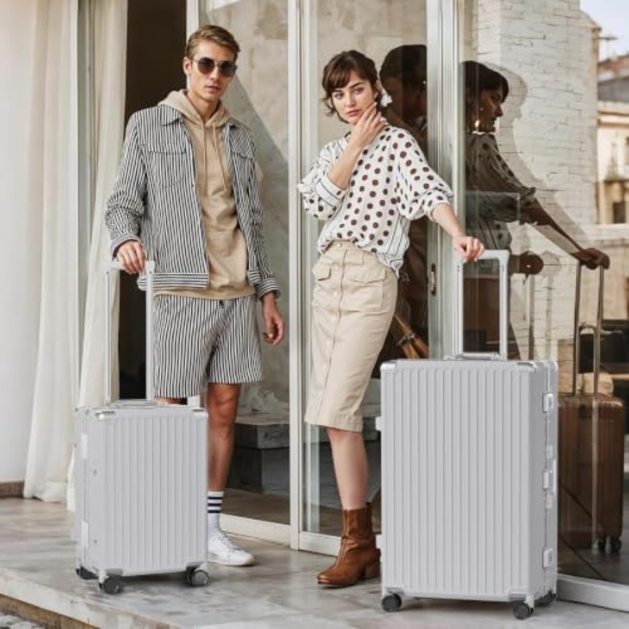 Conjunto de Malas 2 Peças, Est - Aluminum Frame Carry On Luggage avaliação e preço