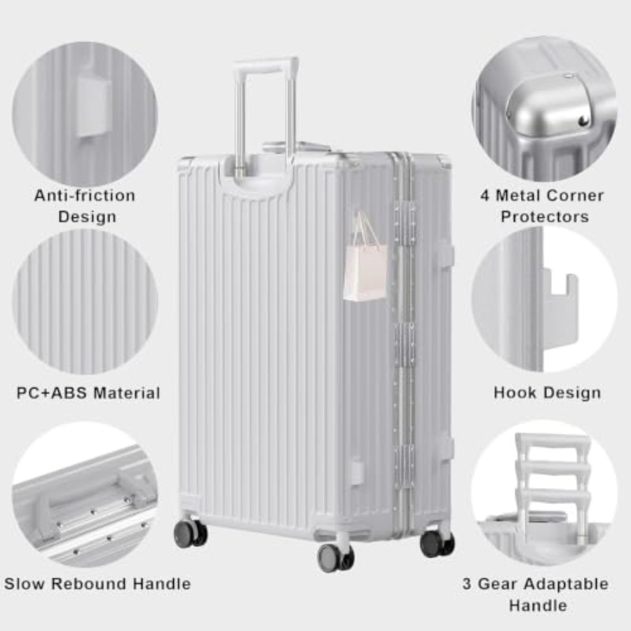 Conjunto de Malas 2 Peças, Est - Aluminum Frame Carry On Luggage avaliação e preço